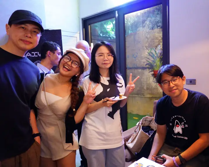 New friends, first photo together — Taiwan Digital Night 2024 — Taipei