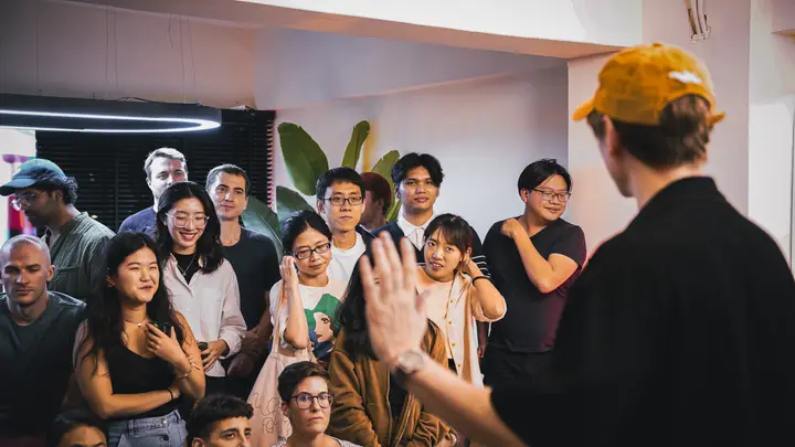 A speaker gets the whole room laughing — Taiwan Digital Night in Kaohsiung
