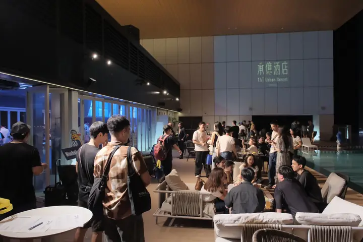 The rooftop lounge fills up — Taiwan Digital Night 2025 — Kaohsiung
